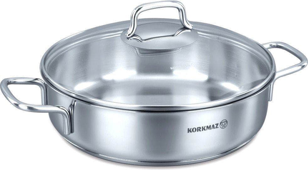 Кастрюля KORKMAZ PERLA с крышкой 24х6,5 см 3,0 л (A1658)