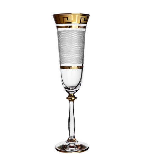 Бокалы Angela Bohemia набор бокалов для шампанского (Karo Kostka золото) (01-03-190-6-003)