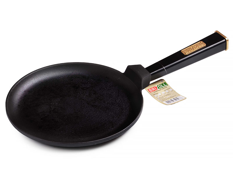 Сковорода блинная BRIZOLL Optima Black чугунная 220х15 мм (O2215-P1)
