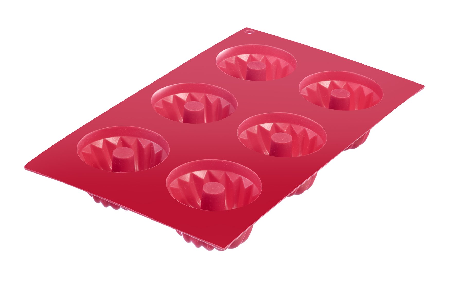 Форма WESTMARK силикон красная для 6 кексов (W30162270)