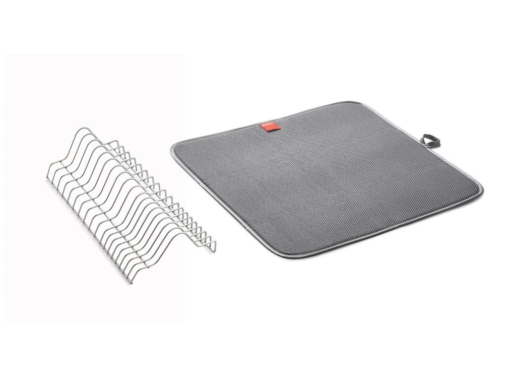 Сушилка для посуды METALTEX DRY-TEX 45х40х7 см серый металлик покрытие Polytherm (320580)