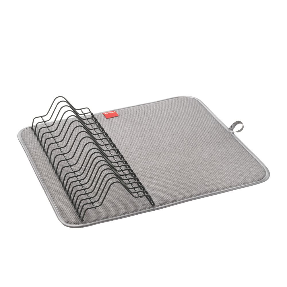 Сушилка METALTEX DRY-TEX LAVA для посуды с ковриком черное покрытие Touch-Therm (321680)