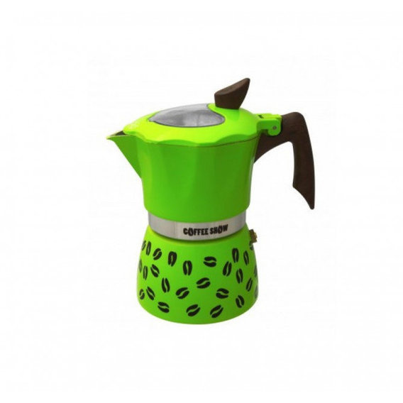 Гейзерная кофеварка GAT зеленая на 2 чашки COFFEE SHOW (104602 зелена)