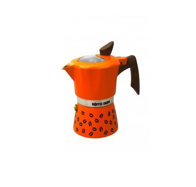 Гейзерная кофеварка GAT COFFEE SHOW оранжевая на 3 чашки (104603 помаранч)