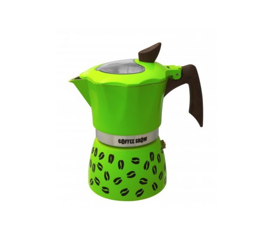 Гейзерная кофеварка GAT COFFEE SHOW салатовая на 6 чашек (104606 салат)
