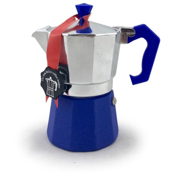Гейзерная кофеварка GAT синяя на 3 чашки LEDYORO COLOR (103003 синя)